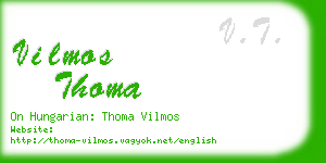 vilmos thoma business card